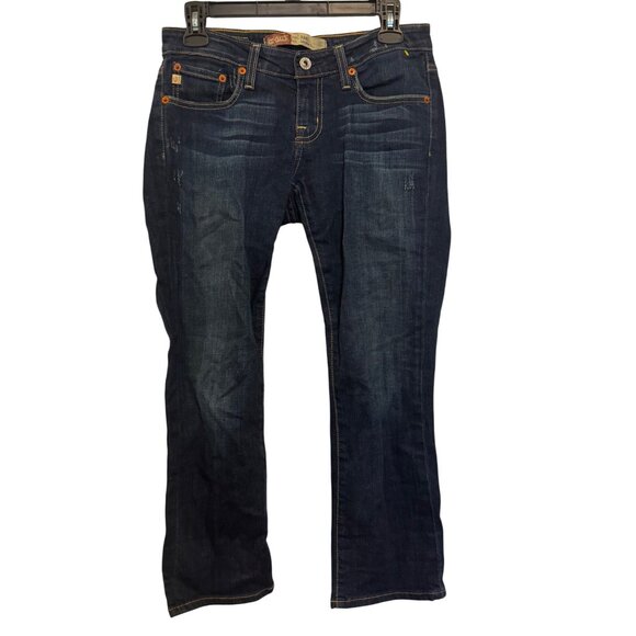 Big Star Remy Low Rise Womens Jeans Size 26 Dark Wash Distressed Cotton Blend - Picture 2 of 8